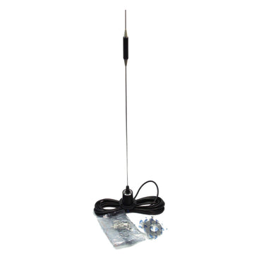 Larsen OM450K 450-470 Mhz 5db Gain Om450ck Antenna With .100 Chrome Whip, 17 Feet Coax Cable & Solder On Pl259 Connector Larsen