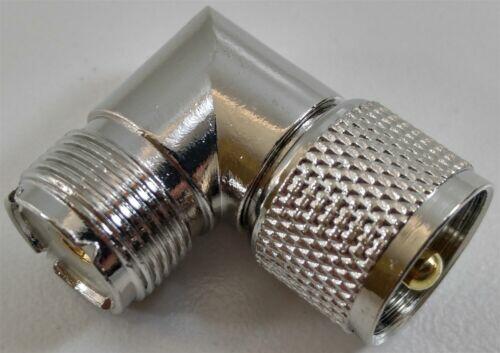 Workman RAA UHF PL-259 Male Plug to SO-239 Female Right Angle 90 Degree RF Adapter Connector Bandit