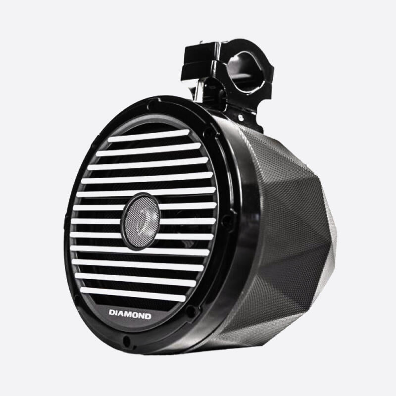 Diamond Audio HXM65PODB 2-Way 4Ohms Marine Speaker Tower Pod System, Matte Black (Pair) Diamond