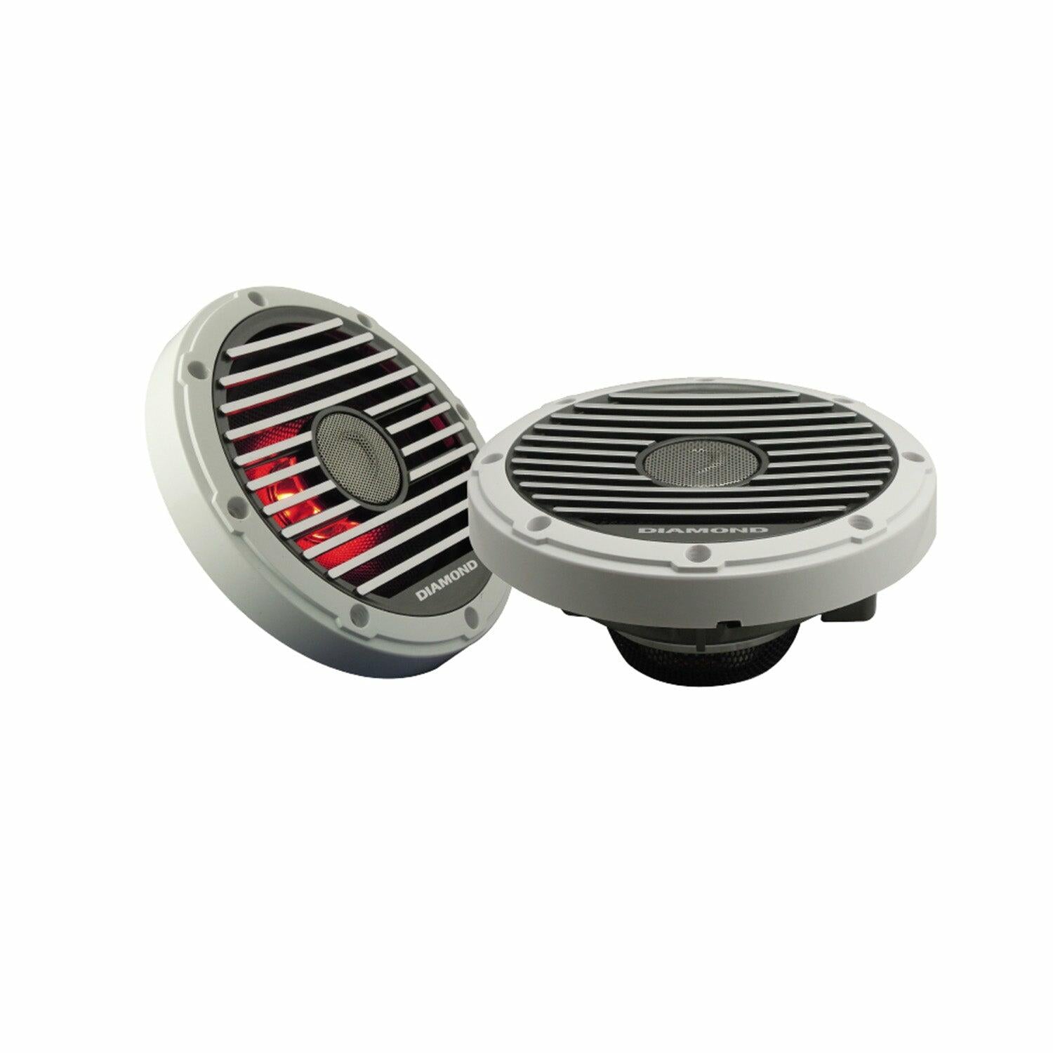Diamond Audio HXM65 6.5" HXM Series 2-Way Marine Speaker w/RGB LED Lighting - HXM65 Diamond Audio