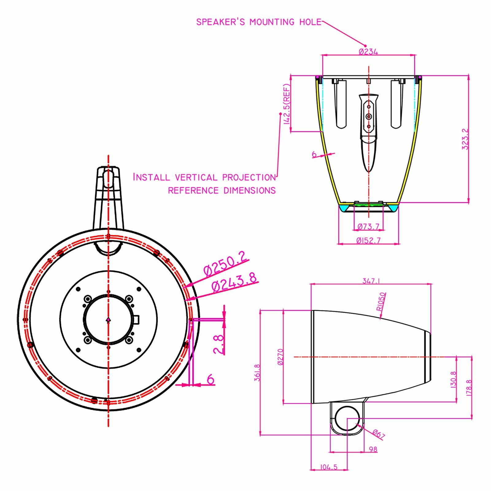 Audiopipe APMP-1000ETW 10 Marine Tower Enclosures & Powersport Tower Enclosures (APMP-1000ETW) (Pair) Audiopipe