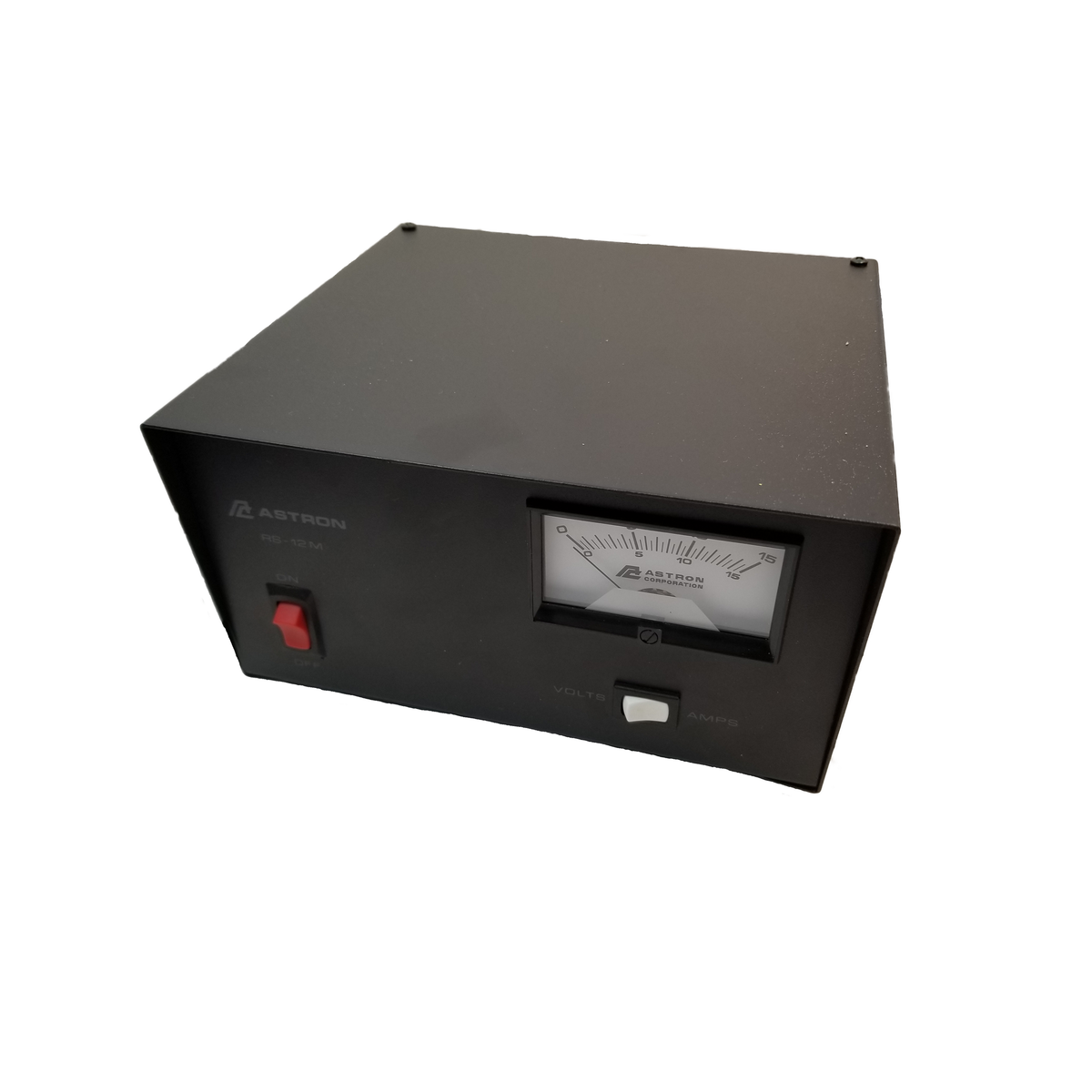 Astron RS-12M 11 - 15 Volts Adjustable DC Linear Power Supply 9 Amps Cont 12 Amps ICS with Meters Astron