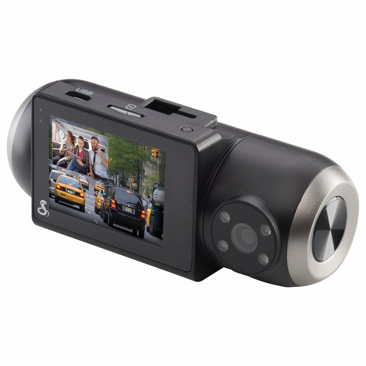Cobra SC201 Dual View Full 1080p Hd Dash Cam With Real-time Driver Alerts Cobra