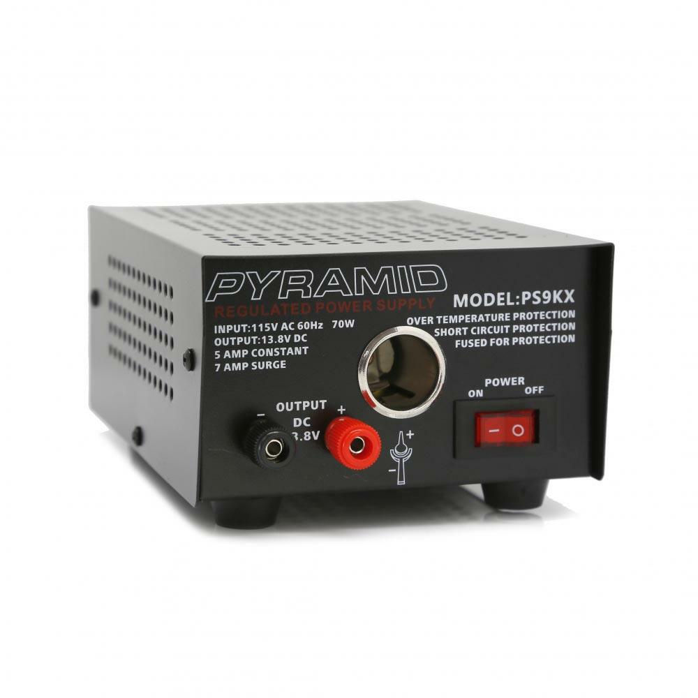 Pyramid PS9KX 5 Amp Bench Power Supply w/ Car Cigarette Lighter Pyramid