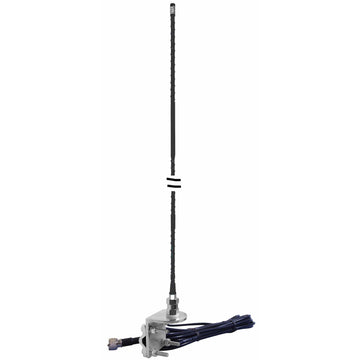 Everhardt NGP1-B 4' Fiberglass No Ground Mirror Mount Antenna Kit In Black Everhardt