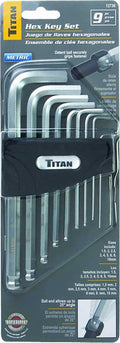 Titan Tools 12736 9 Pc Metric Detent Ball Hex Key Set 1.5 Up To 10mm Titan Tools