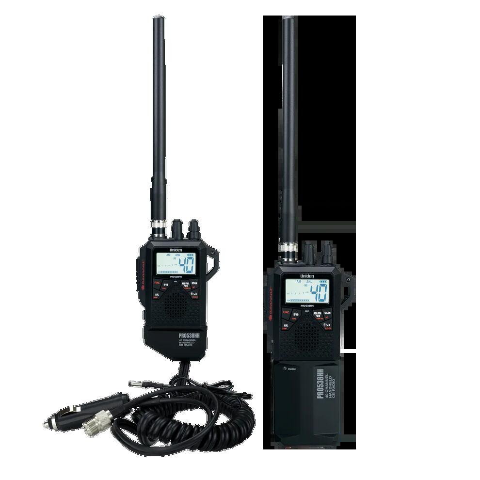 Uniden PRO538HHFM 40 Channel AM/FM Handheld CB Radio With Dc Car Adapter Uniden
