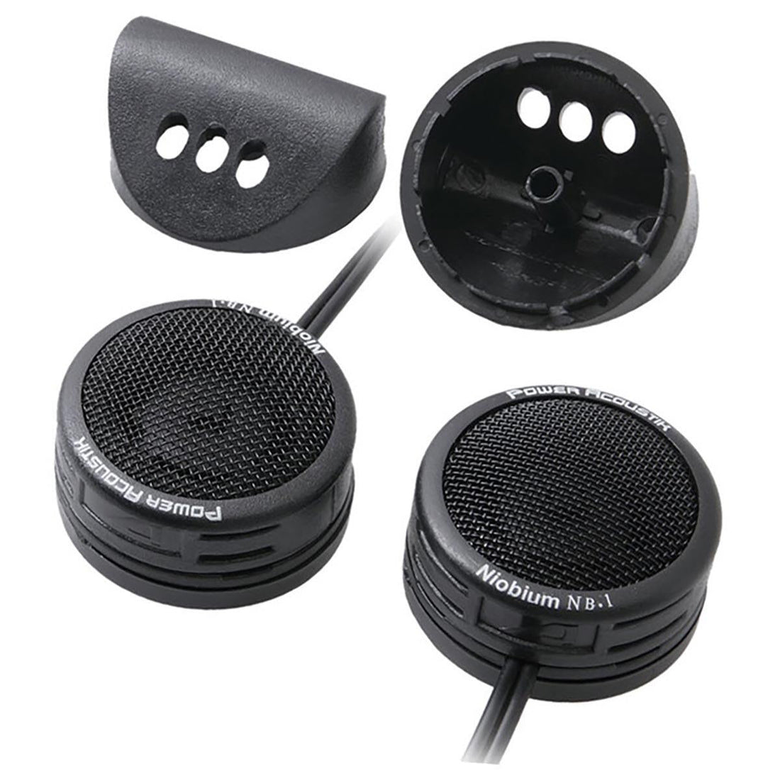 Power Acoustik NB-1 POWER ACOUSTIK 1" TWEETERS (Sold in pairs) 200 WATT2-WAY MOUNT; BUILT-IN XOVER Power Acoustik