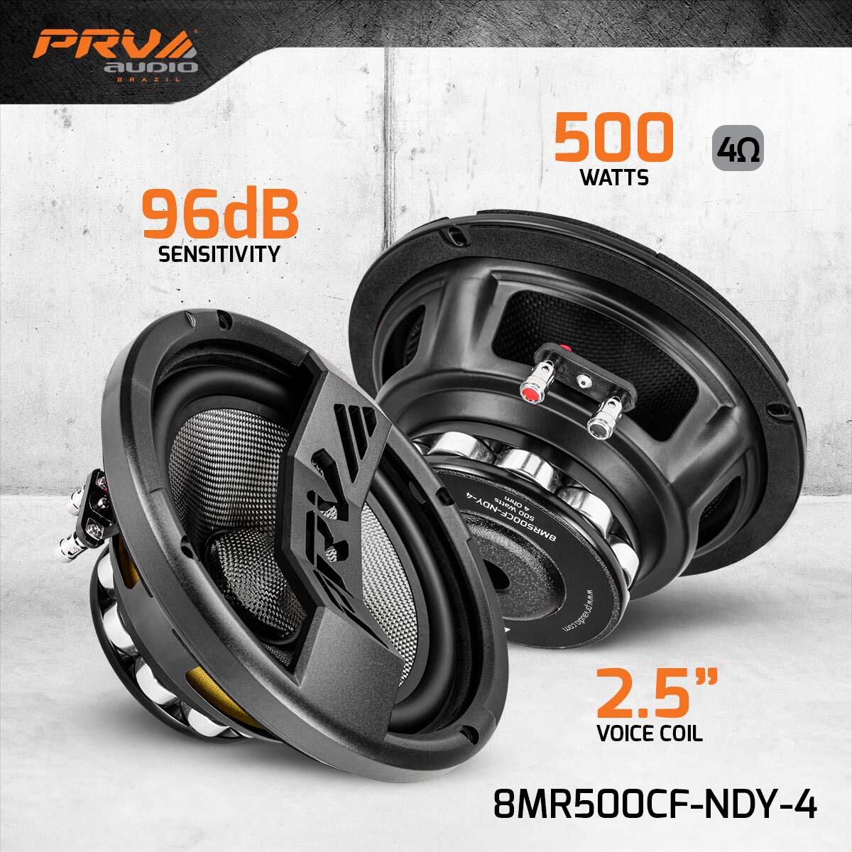PRV Audio 8MR500CF-NDY-4 8" NEODYMIUM MIDRANGE LOUDSPEAKER PRV Audio