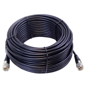 Kalibur KPP8X100-B 100 Foot Black Rg8x Coax Cable Assembly With Molded Pl259 Connectors On Each End Kalibur