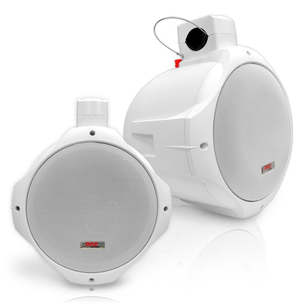 Pyle PLMRW85  Marine 8” 2-Way Wakeboard Speaker (White) - Pair Pyle