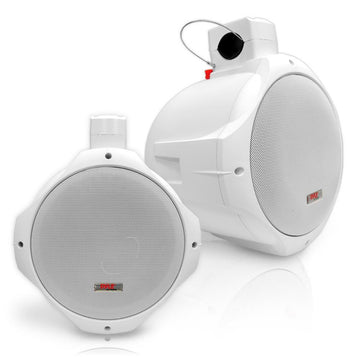 Pyle PLMRW85  Marine 8” 2-Way Wakeboard Speaker (White) - Pair Pyle