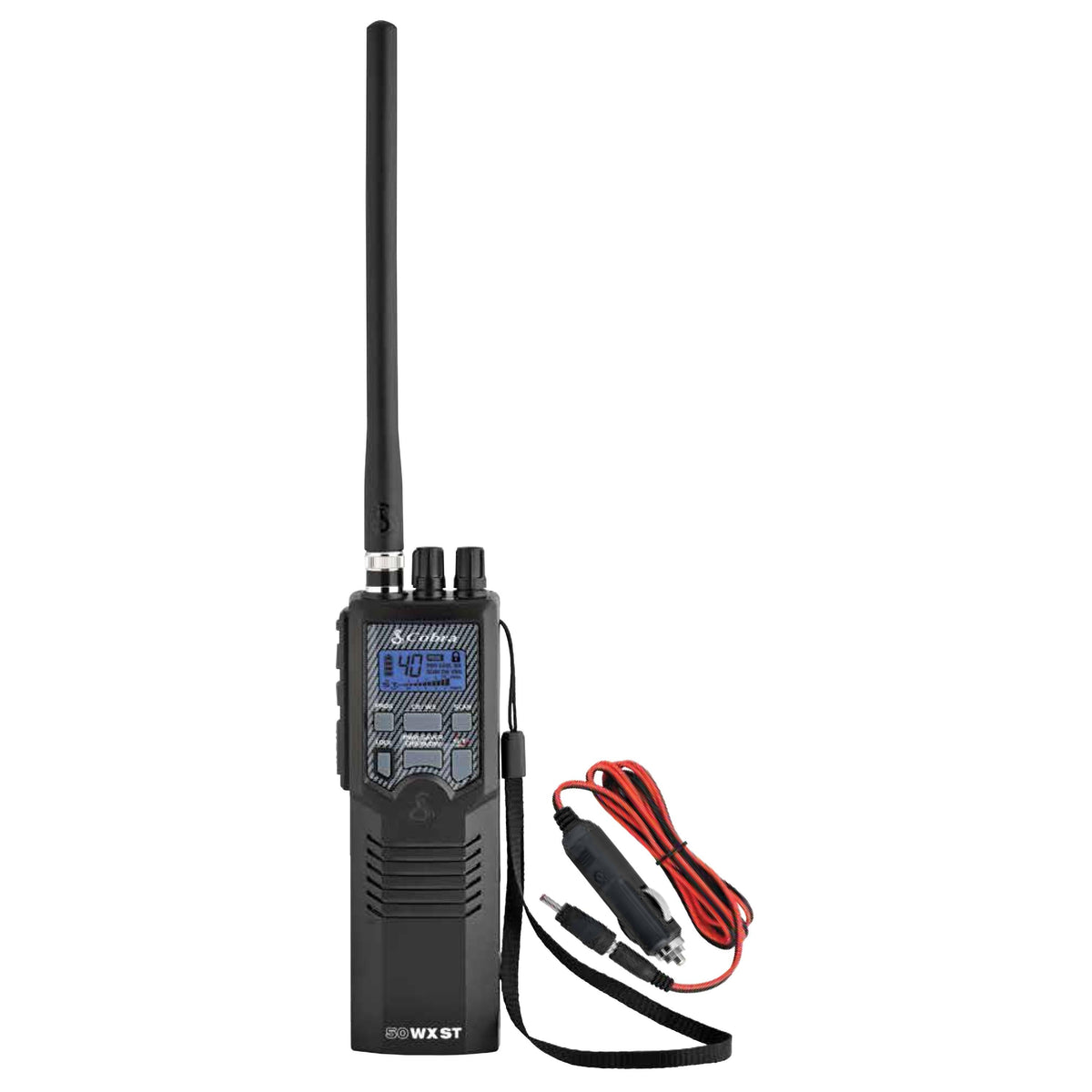 Cobra HH50WXST Handheld CB Radio With 10 Noaa Weather Channels & Dc Cigarette Power Cord Cobra