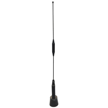 Larsen NMO150/450/758 17-3/4" Black Tri-band Antenna With Spring For Frequencies 150, 450 & 748 Mhz, 3 /4" Nmo Base Mount Larsen