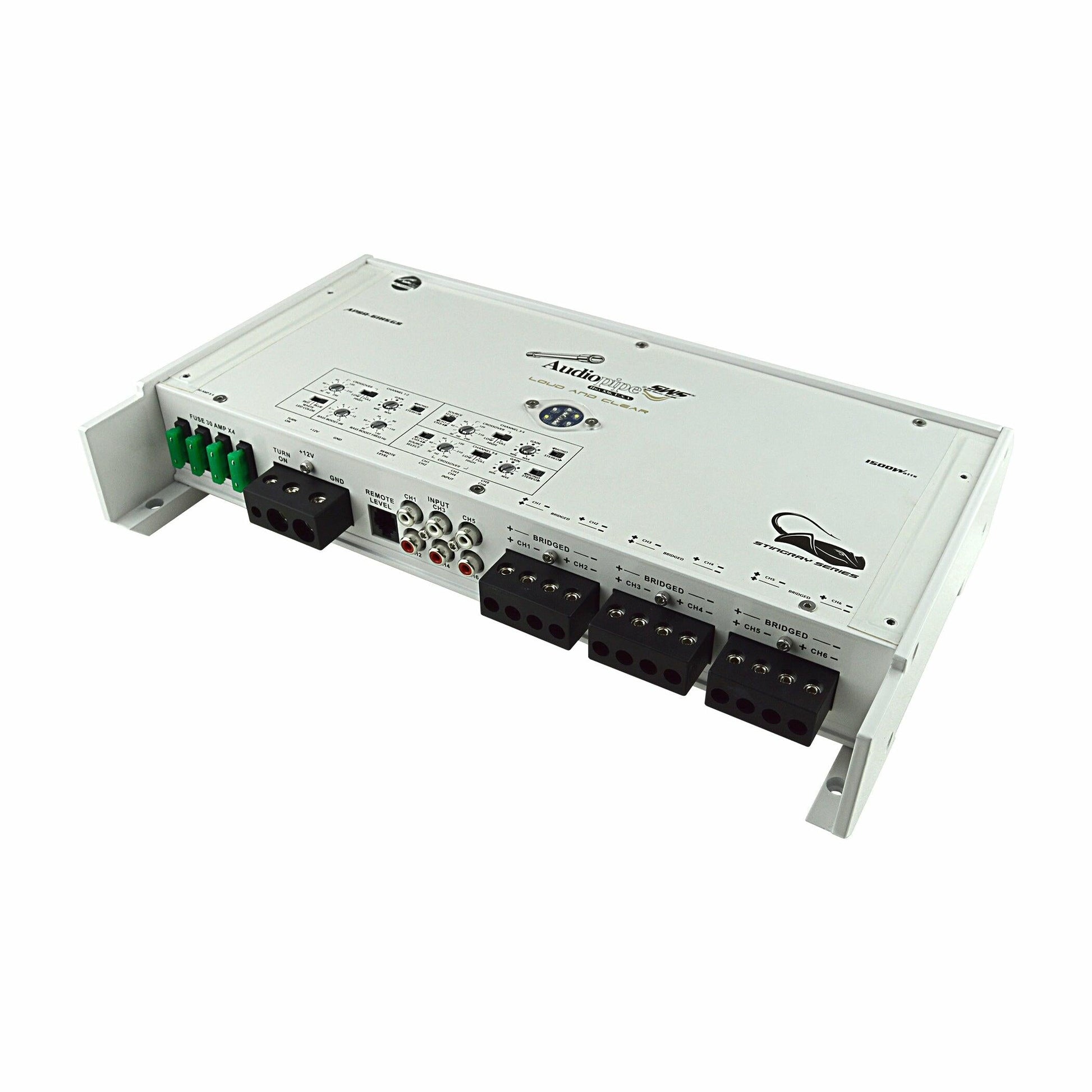 Audiopipe APSR-6185GS  3000W 6-Channel Class D Marine Amplifier Audiopipe