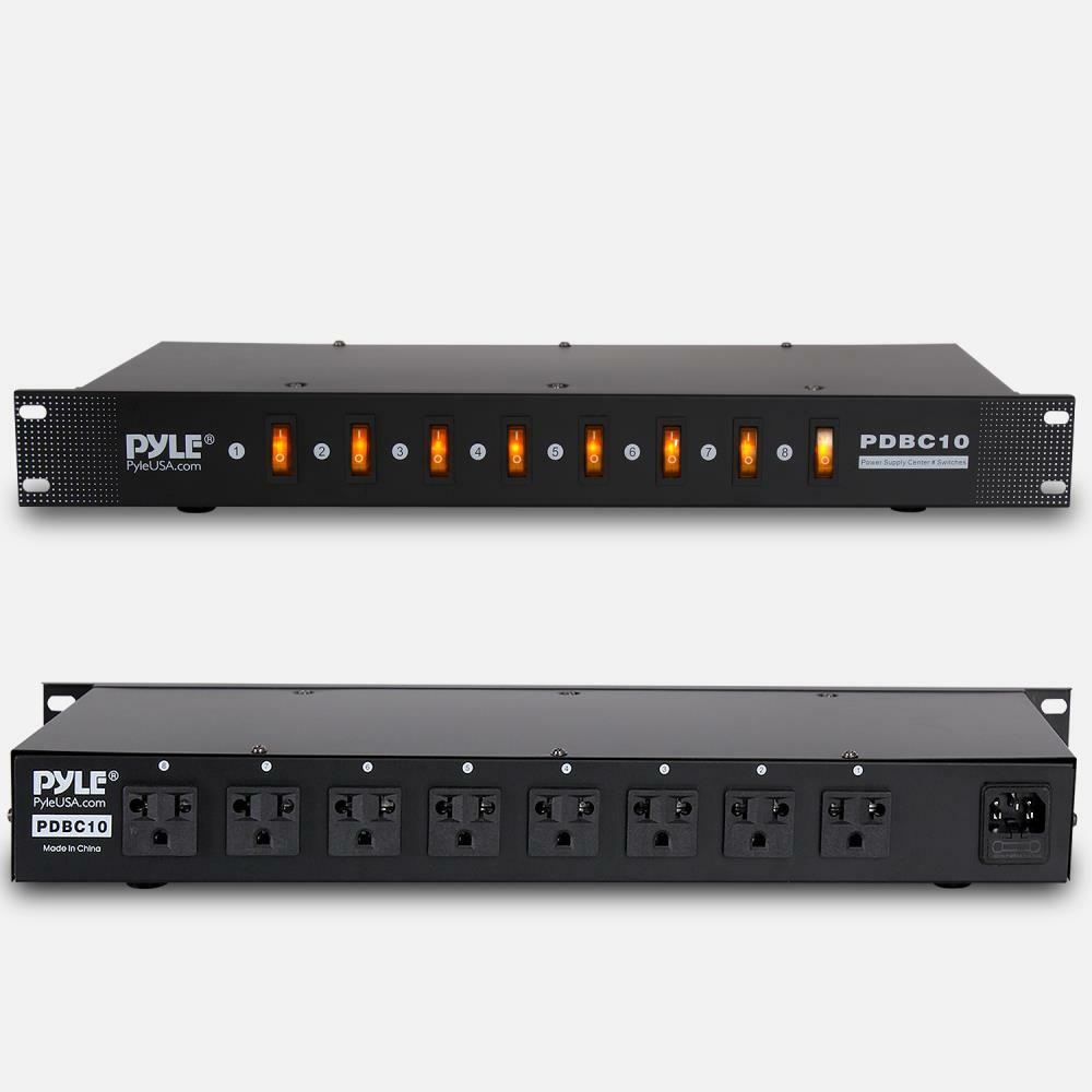 Pyle PDBC10  8-Outlet Rack Mount Power Supply Center Pyle