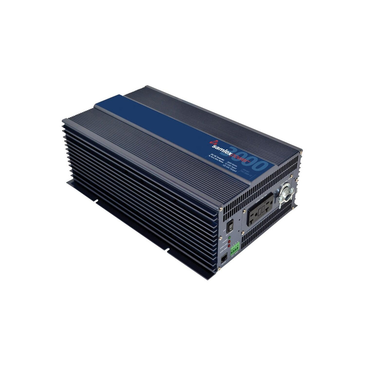 Samlex PST300012 3000 Watt, 6000 Watt Surge 12 Volt DC Pure Sine Wave Inverter With 2 Ac Receptacles, Low Battery Alarm & Overload Protection Samlex
