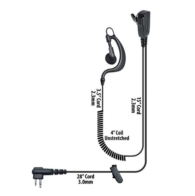 Klein Electronics - BODYGUARDM1 - Klein - Bodyguardm1 Adjustable Earphone Split-wire Security Kit... Klein