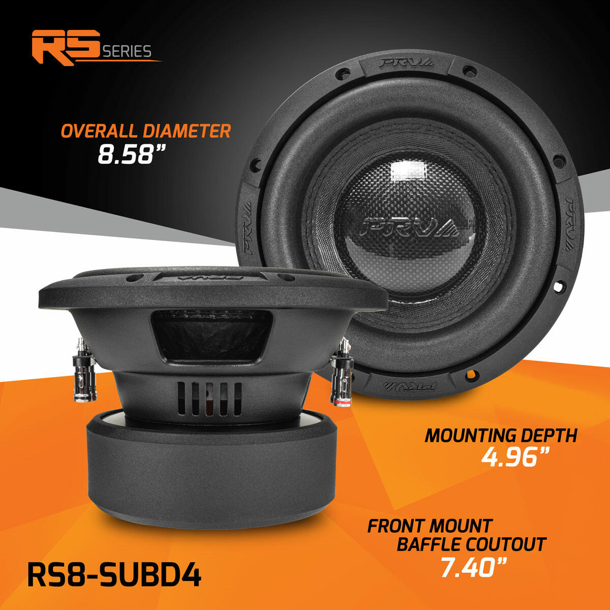 PRV Audio RS8-SUBD4 8" Car Subwoofer PRV Audio
