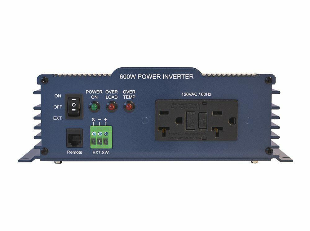 Samlex PST60024 High Efficiency 600 Watt Dc-ac Pure Sine Wave Inverter With Pin Type Battery Cable Lugs Samlex