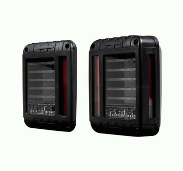 Heise HE-JWTL02 Jeep Wrangler 07-UP Transparent Lens 29-LED Tail Lights Heise