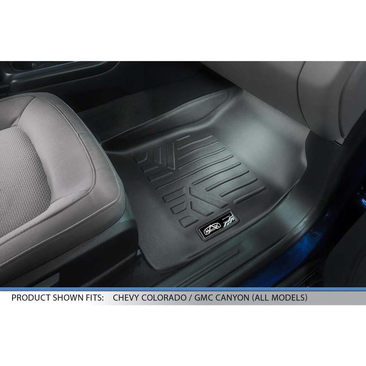 Smartliner SA0164/B0164 Smartliner Front/2nd Row Floor Liners '15-'22 Chevy Colorado Crew Cab/GMC Canyon Crew Cab (Black) SMARTLINER