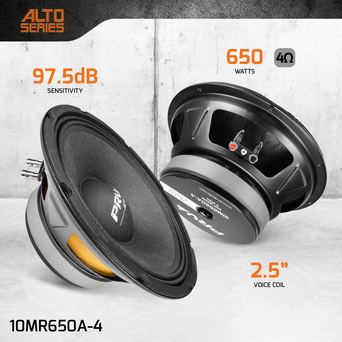 PRV Audio 10MR650A-4 10" MIDRANGE LOUDSPEAKER PRV Audio