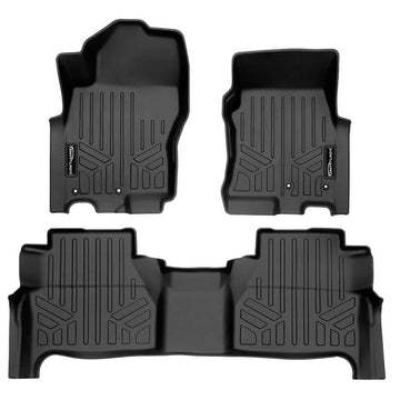 Smartliner SA0571/B0571 Smartliner Floor Liners Front/2nd Row 2022–2025 Nissan Frontier Crew Cab (Black) SMARTLINER