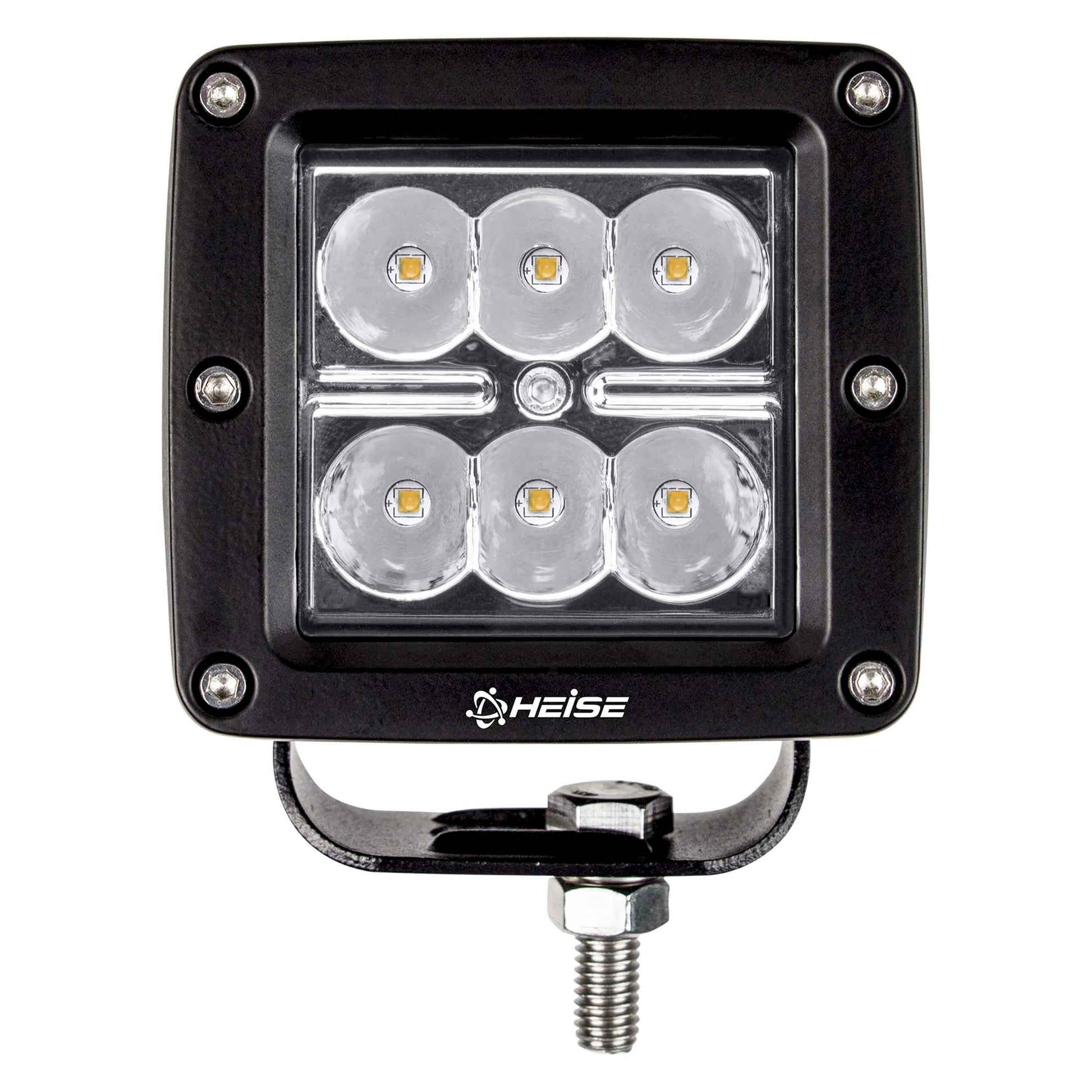 Heise HE-CL3SA Amber Cube Spot Light - 3 Inch, 6 LED Heise