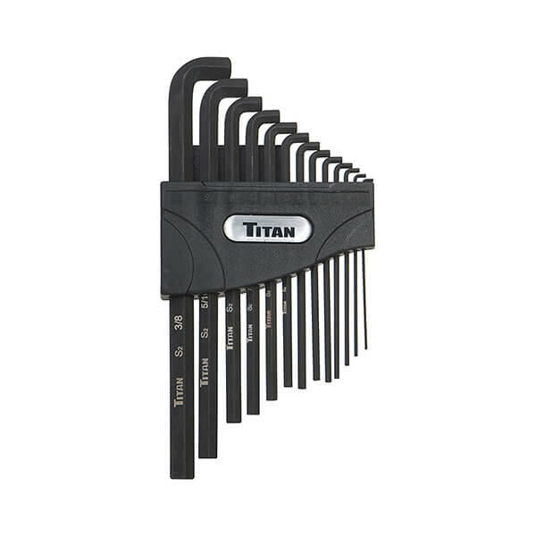 Titan Tools 12737 13 Pc Sae Low Profile Hex Key Set 1/16 Up To 3/8" Titan Tools