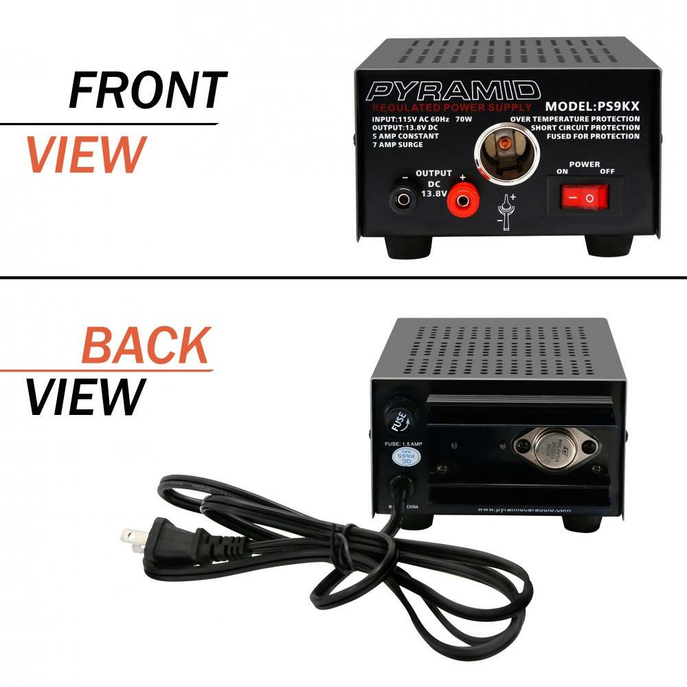 Pyramid PS9KX 5 Amp Bench Power Supply w/ Car Cigarette Lighter Pyramid