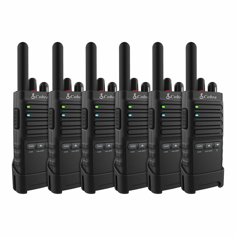 Cobra PX650BCH6 6 Pack Uhf Business Radios With 42 Mile Range & Dock Charger Cobra