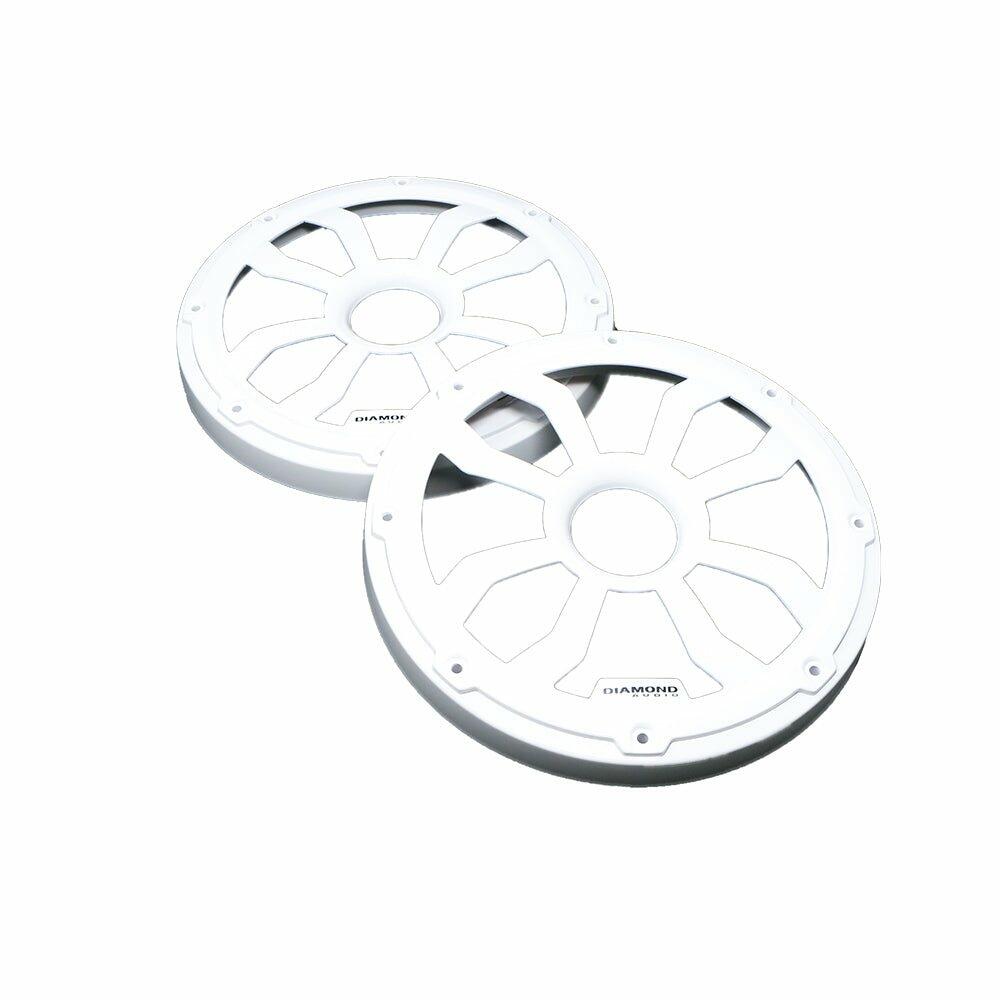 Diamond Audio HXM65FWW 6.5" Flush Mount Speaker Grills - Pair (White) - HXM65FWW Diamond