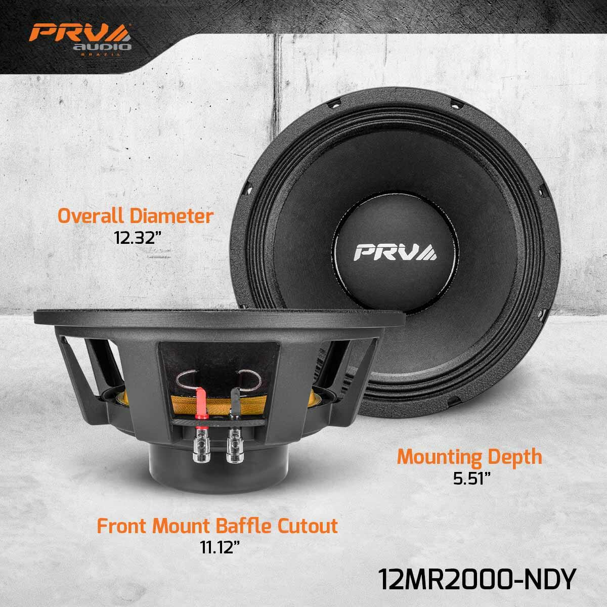 PRV Audio 12MR2000-NDY 12" MIDRANGE LOUDSPEAKER (Each) PRV Audio