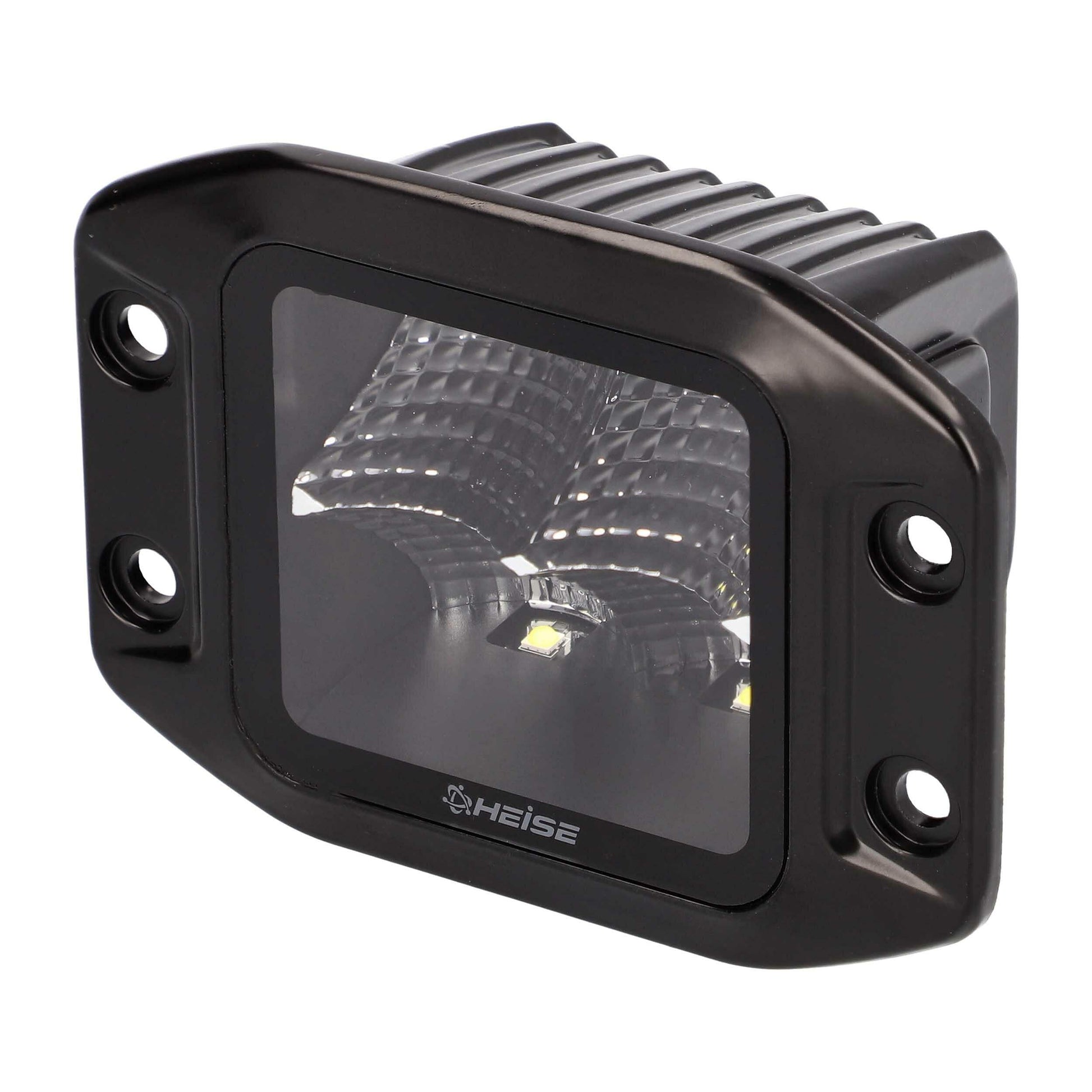 Heise HE-FMBCF Blackout Flush Mount 3.5" Cube 4 LED Light - Flood Heise