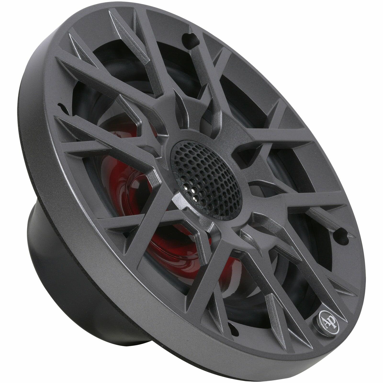 Audiopipe APSW-654SP 6.5 Coaxial 2-Way Marine Speaker with LED Lights (APSW-654SP) Audiopipe