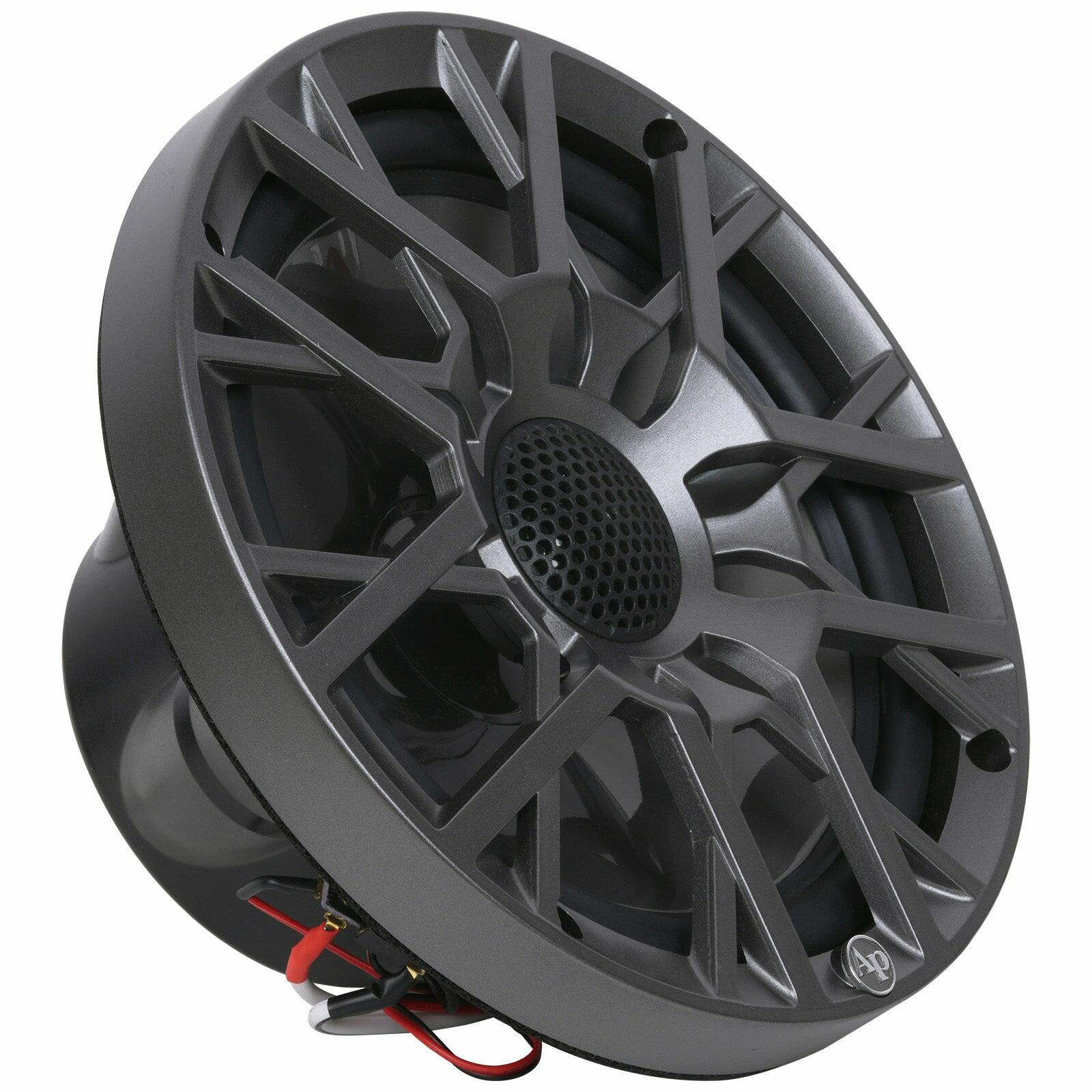 Audiopipe APSW-804SP 8 Coaxial 2-Way Marine Speaker with LED Lights (APSW-804SP) Audiopipe