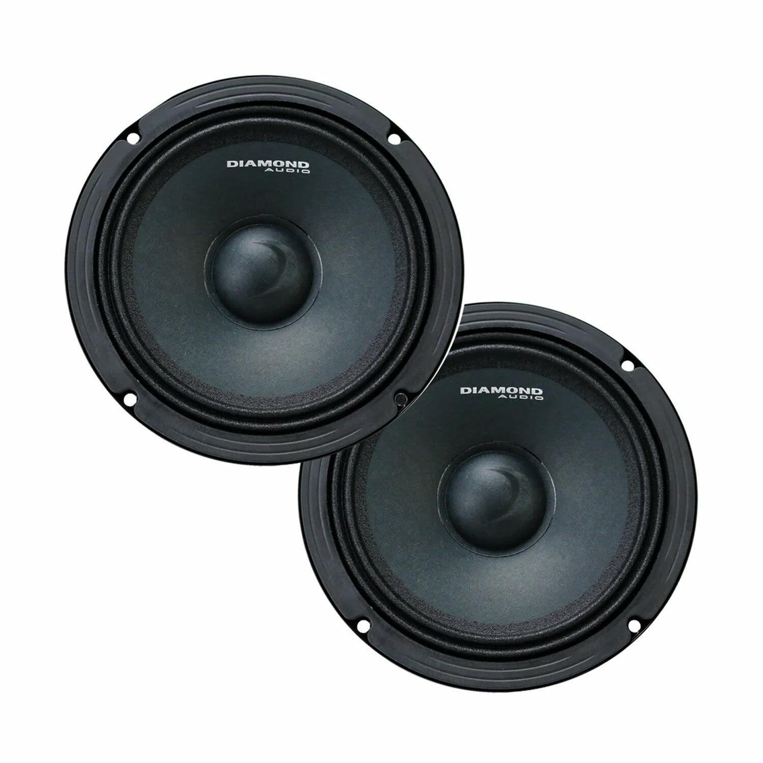 Diamond Audio MSPRO65 6.5" MS PRO Series High Output Midrange Speakers (Pair) - MSPRO65 Diamond