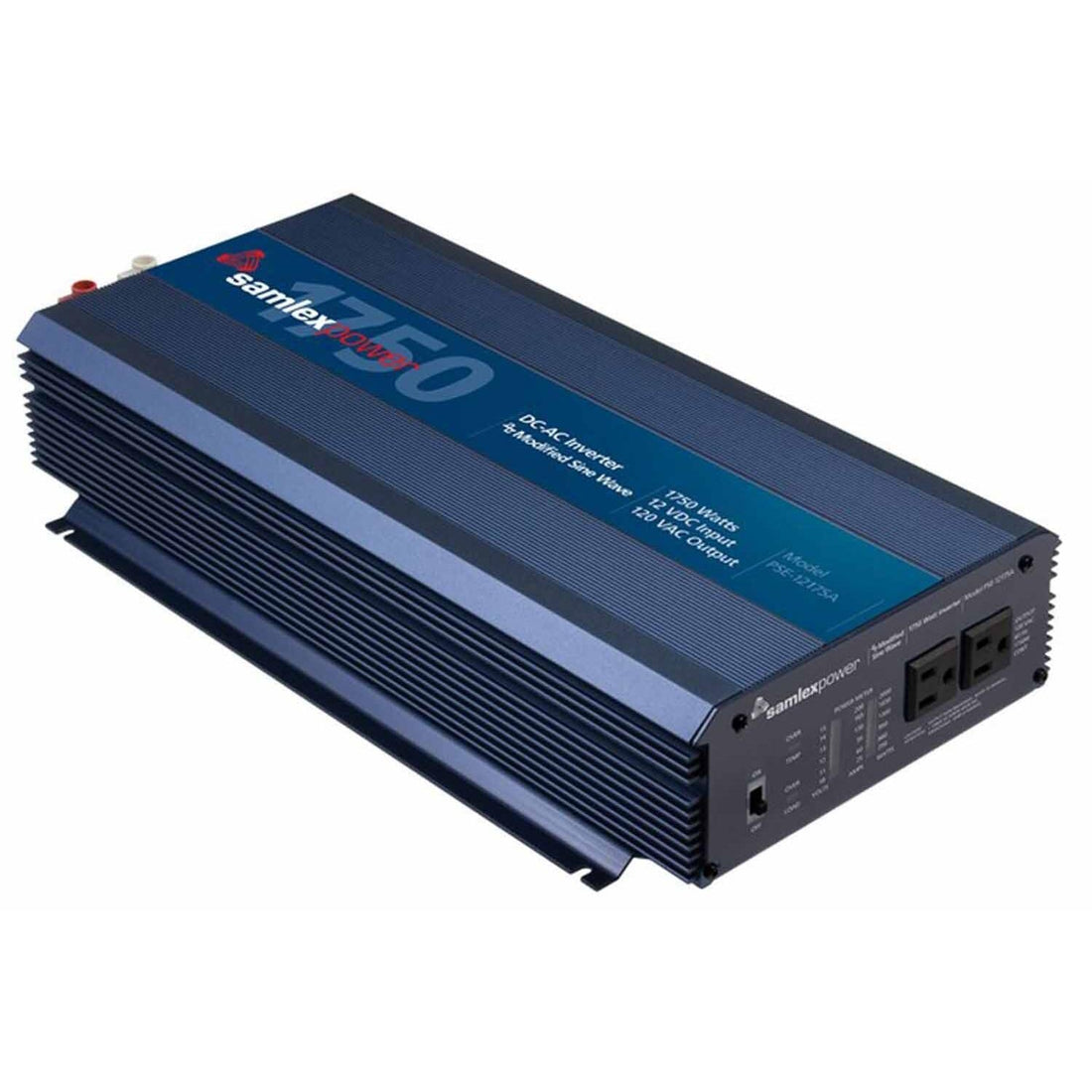 Samlex PSE12175A -1,750 Watt Modified Sine Wave Dc-ac Inverter With 2 Outlets & Battery Cables With Termimals Samlex
