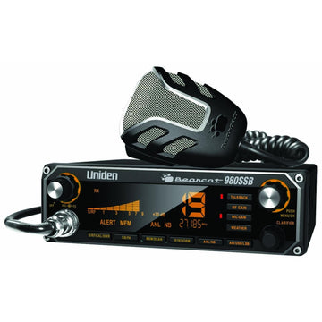 Uniden BC980SSB 40 Channel Sideband CB Radio With 7 Color Option Lcd Display, Talk-back, Noaa Weather & Noise Canceling Microphone Uniden