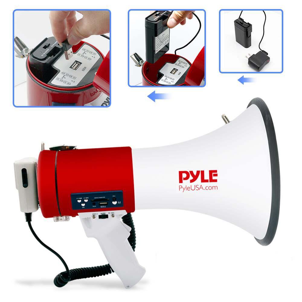 Pyle PMP57LIA  50 Watt Megaphone with Built-in Siren Pyle