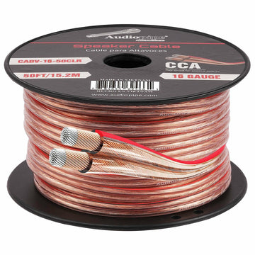 Audiopipe CABV-16-50CLR 50FT 16AWG Speaker Cable (CABV-16-50CLR) Audiopipe