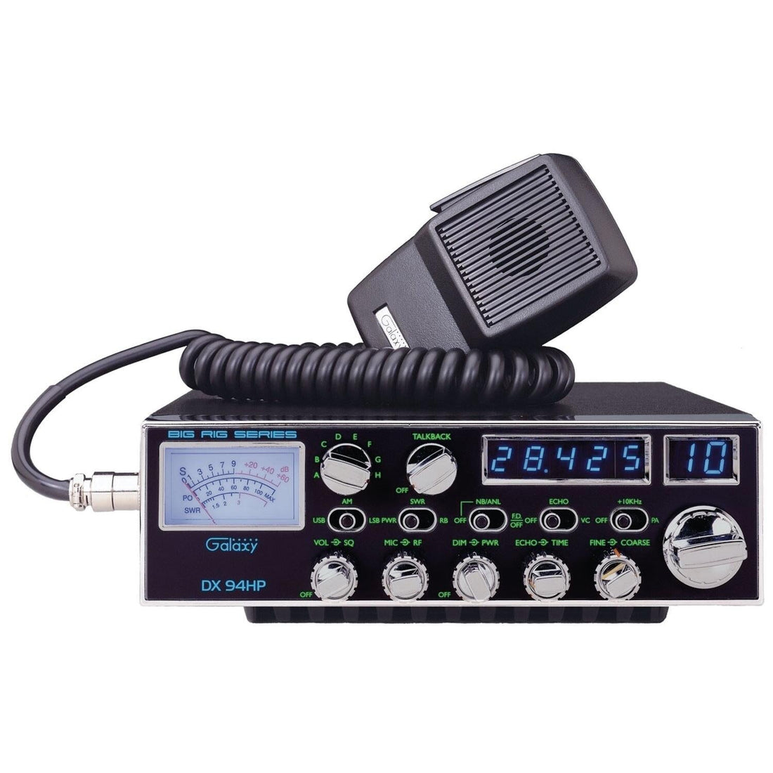 Galaxy DX94HP -  100 Watt High Powered SSB 10 Meter Amateur Ham Mobile Radio (DX94HP) Galaxy