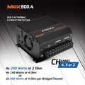 PRV Audio MDX800.4 2 Ohm 4 Channel Full Range Amplifier PRV Audio