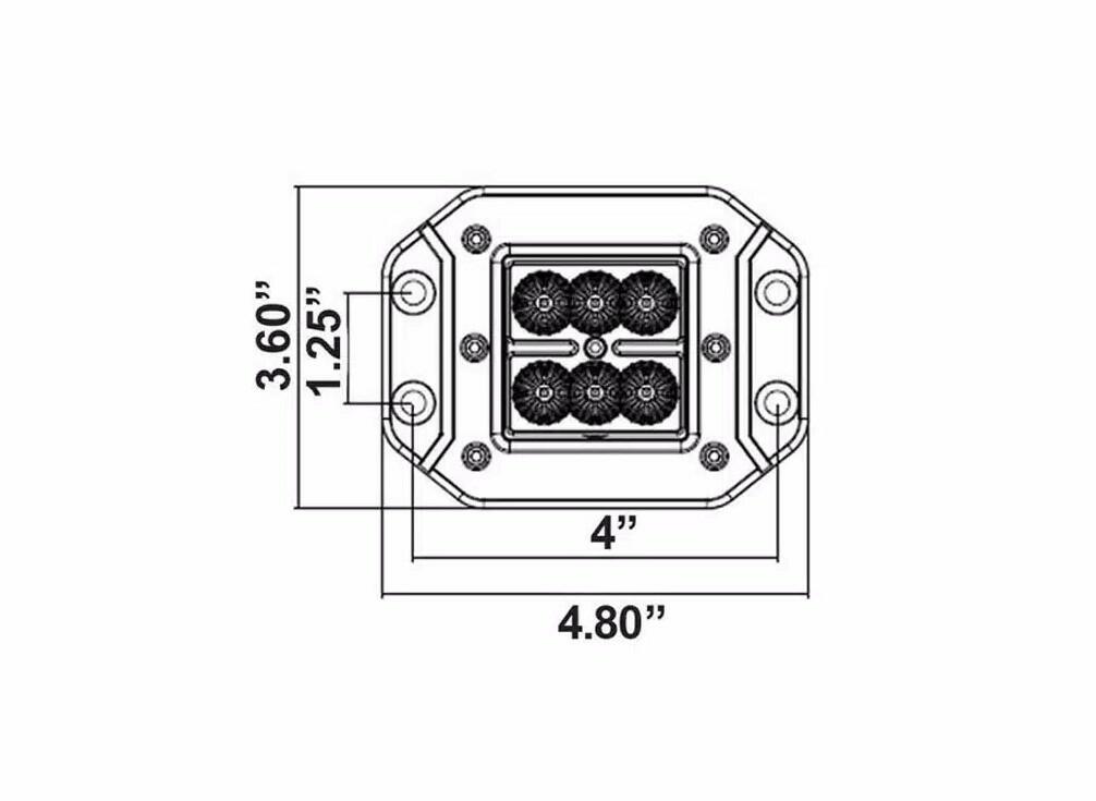 Heise HE-FMCL3 Flush Mount 3" LED Cube Lights HEISE LED Lighting Systems