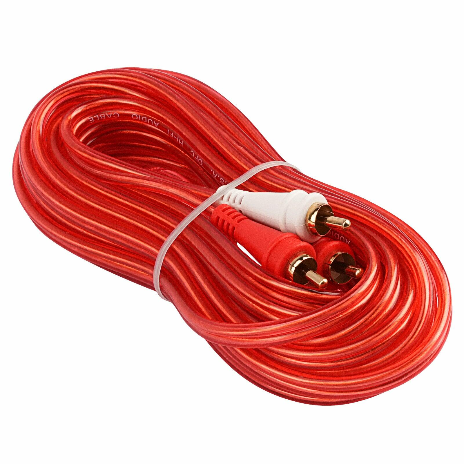 Audiopipe BMV-G-17 17FT Oxygen Free RCA Audio Cable (BMV-G-17), 10-Pack (10 Individual Cables) Audiopipe