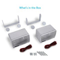 Pyle PLMR24S  Marine 3-Way Box Speakers with 3.5” Woofer (Silver) Pyle