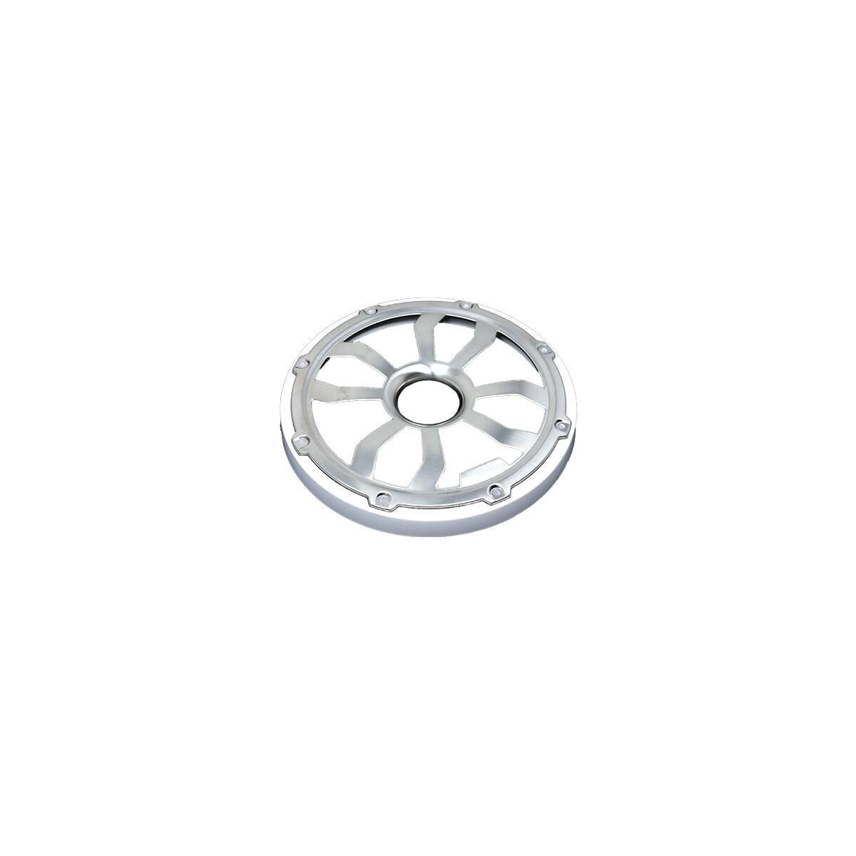 Diamond Audio HXM65FGW 6.5" Flush Mount Speaker Grills - Brushed Aluminum/White (Pair) - HXM65FGW Diamond