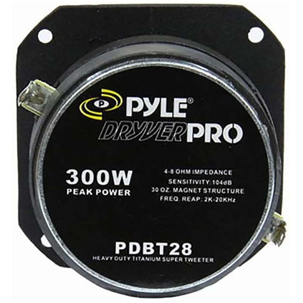 Pyle PDBT28  Chrome heavy Duty titanium tweeter 300W max  (Each) Pyle