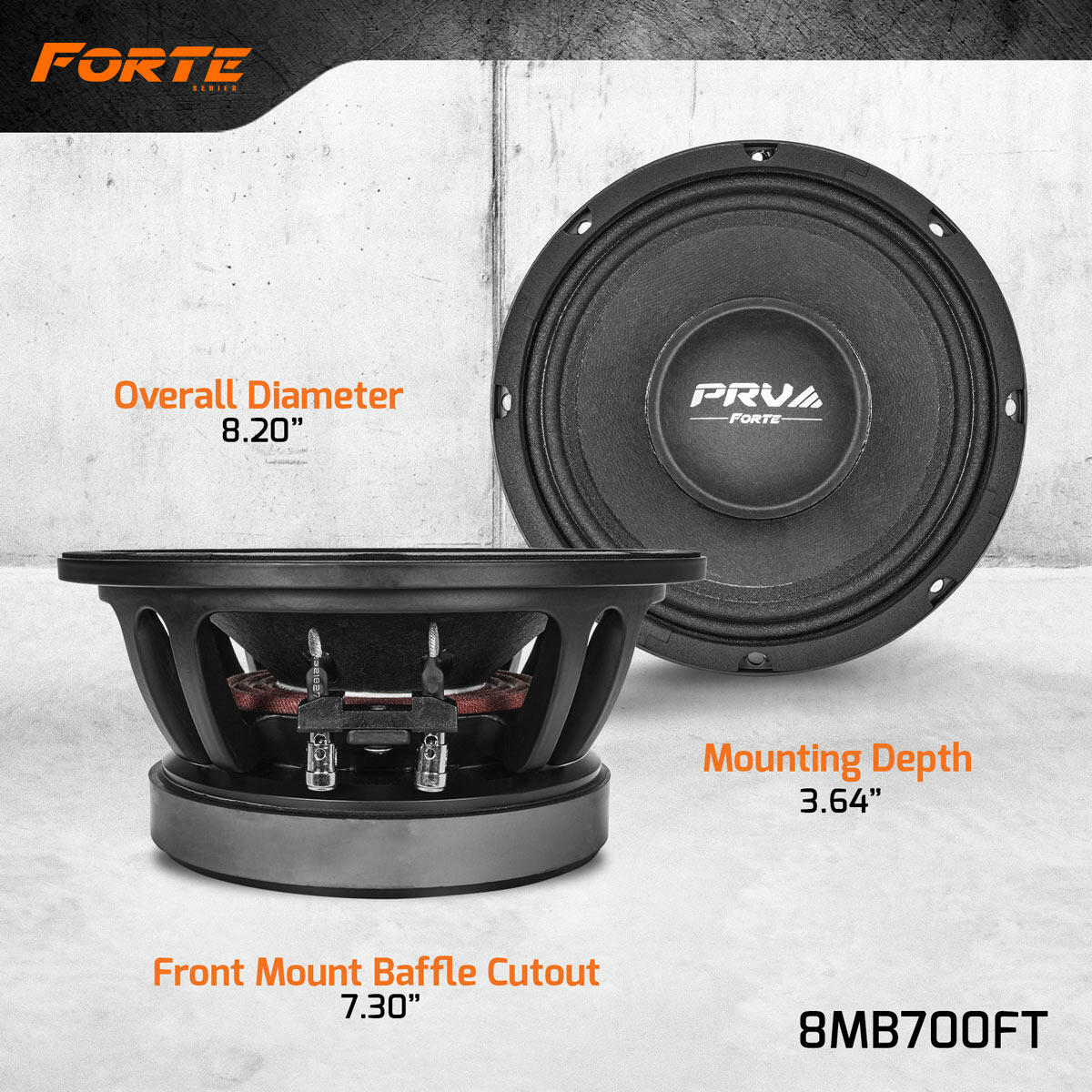 PRV Audio 8MB700FT 8" MIDBASS LOUDSPEAKER PRV Audio